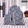 Calça de Algodão e Linho Estampada com Cordão e Bolso com Aba Fofo, Pequena Bolsa de Tecido, Bolsa de Armazenamento Porcelana Azul e Branca, Bolsa de Viagem, Bolsa de Presente