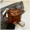Bolso cubo transfronterizo, bolso cruzado de lujo ligero para mujer, bolso de mano de gran capacidad estilo coreano moderno, bolso de hombro de diseño de nicho retro