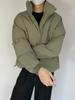 Inverno Hong Kong estilo algodão-acolchoado casaco masculino engrossado casaco de pão quente esportes casual marca de moda bonito de cor sólida stand colarinho algodão acolchoado casaco