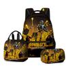 2024 Novo Produto Thewildrobot-Mochila Escolar Robô Selvagem Lancheira Estojo de Lápis de Camada Dupla Conjunto de Três Peças