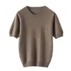 Suéter de Punto de Cachemira para Mujer, Básico de Otoño Temprano, Cuello Redondo, Color Sólido, Mangas Abullonadas, Corte Holgado, Adelgazante, para Viajar