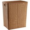 Cesta de Almacenamiento, Cesta para Ropa Sucia, Cesta de Mimbre Tejido para Ropa Sucia con Tapa, Caja Grande de Almacenamiento para Artículos Varios, Cesta Tejida de Plástico