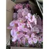 Vendas Diretas de Fábrica Flor Artificial Impressa em 3D Orquídea Borboleta Película Tátil Ornamento de Decoração para Casa Flor Artificial Flor Falsa
