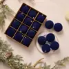 Bolas de Natal flocadas transfronteiriças, 6-8cm, decorações de Natal de formato único, enfeites de árvore de Natal, artigos de Natal