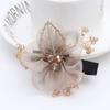 Horquilla de flores con clip superior, horquilla para la parte posterior, lazo para la cabeza, accesorios para el cabello, tocado, clip de pico de pato de celebridades de Internet, temperamento, clip lateral femenino