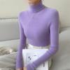 Suéter de cachemira pura de cuello alto entallado para mujer, suéter adelgazante para otoño e invierno, nuevo suéter de base interior ajustada de alta gama