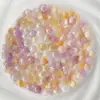 Flor de Flor de Cinco Pétalos de Acrílico Jelly de Dos Tonos Color Plateado 12mm Accesorios para el Cabello Estilo Antiguo DIY Pasadores Cuentas Sueltas Material Accesorios Adornos