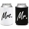 Tema de Casamento Transfronteiriço Material de Mergulho Capa de Copo Mr Right&Mrs Always Right Capa Isolante