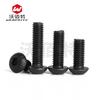 Tornillo de cabeza redonda hexagonal de alta resistencia M6 de grado 10,9, tornillo de cabeza de placa hexagonal, perno de copa redonda ISO7380 negro