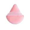 Esponja de Polvo Suelto de Doble Cara Triangular Flocada Transfronteriza Esponja de Maquillaje con Cojín de Aire Esponja de Polvo Denso Terciopelo de Cristal Súper Suave Esponja de Polvo Forma de Gota de Agua