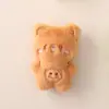 [Promoção Relâmpago] Broche de Pelúcia Desenho Animado Coelho Sorridente Sapo Urso Alfinete Joia Pingente de Bolsa
