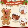 24 Peças Decoração de Árvore de Natal Decorações de Pão de Gengibre Fofo Homem de Gengibre de Madeira de Natal Decoração de Rato Decoração de Natal
