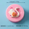 Molde de Silicona de Cisne Rosa Tridimensional, Molde para Fondant y Chocolate, Accesorios para Decoración de Pasteles de Boda, Molde para Hornear