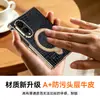 Funda para Teléfono Móvil Samsung Zfold8/Fold7/W26 Tapa Flip Borde Dorado Soporte de Eje Central Patrón de Cocodrilo Pequeño Cubierta Protectora