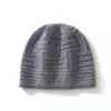 Chapéu de Lã Tricotado Novo Outono e Inverno 100% Lã Cor Sólida Versátil Quente Proteção para as Orelhas Gorro Solto