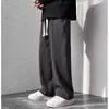 Calça Jeans Preta Masculina, Perna Larga Reta Solta Casual, Marca Tendência Primavera, Tamanho Grande Estilo Coreano Tendência Calça de Pai