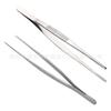 Pinzas Acero Inoxidable Extra Duro 304 Pinzas para Curación Codo Extendido Recto Cabeza Redonda Pinzas para Té Jardinería Cocina Largas Bola de Algodón Seiko