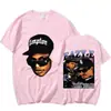 Camiseta Gráfica Rapper dos Anos 90 Eazy E Masculina Vintage Haraju
