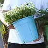 Maceta de plástico engrosada y duradera con plato, maceta grande de resina para plantar en balcón, maceta para orquídeas con control de raíces, nuevo modelo para exteriores