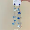 Pendientes Colgantes de Borla de Mariposa Incrustados de Diamantes, Pendientes con Gancho para la Oreja Estilo Resort de Playa de Verano, Pendientes de Diseño Elegantes