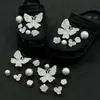 Compatible con Crocs Cadena Dorada con Purpurina Lujo Ligero Pedrería Accesorios DIY Flores para Zapatos Decoración de Girasol Hebillas para Zapatos Mayoreo