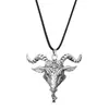 Colar Pingente Carneiro Satânico Animal Olho de Diabo Acessórios de Moda Retrô Hip Hop Joias Masculinas Europeias e Americanas Liga