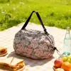 Bolsa Acordeão Bolsa de Compras de Supermercado Bolsa Tote Portátil Enrolável Bolsa Nuvem Bolsa de Armazenamento de Grande Capacidade Bolsa de Compras Dobrável