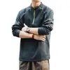 Camiseta de Manga Larga para Hombre Serie Montaña Feroz para Ciclismo y Senderismo al Aire Libre, Marca de Moda Otoñal Ins Camisa Deportiva de Medio Zip de Secado Rápido