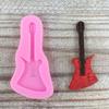 Herramientas para Hornear DIY Guitarra Eléctrica Instrumento Musical Molde de Silicona Música Literaria Fondant Chocolate Pegamento Herramienta de Yeso