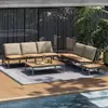 Sofá de Exterior, Set de Tres Piezas de Ratán para Jardín y Patio, Mesa de Centro, Combinación de Mesa de Comedor y Sillas, Silla de Ratán para Ocio en Balcón, Muebles de Exterior