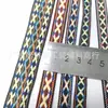 1-2cm Estilo Étnico Colorido Poliéster Jacquard Rombo Cinta Tejida Retro Decoración del Hogar Correa para Maletas Ropa de Moda
