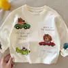 Camiseta de dibujos animados para niños, manga larga para hombre, nuevo estilo primavera/otoño 2026, top para bebé, camiseta interior de algodón para bebé, elegante para niñas