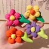 Lindo pasador de flor para niños para niñas, pinza para el flequillo lateral de la frente, pinza de pico de pato pequeña de girasol brillante