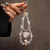 Nueva Cadena para Teléfono Móvil Cadena Colgante de Cristal Diseño de Gama Alta Pequeño Nicho Sentido del Diseño Exquisito Correa Colgante de Muñeca para Mujer Accesorios para Bolsos