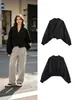 Marca Z Comercio Exterior Transfronterizo Stock Listo Za Ropa para Mujer 2026 Primavera y Otoño Nueva Chaqueta Corta con Solapa Grande de Manga Larga