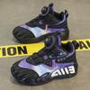 Tenis para niños Zapatillas de baloncesto para niños de primavera y verano Zapatos de malla transpirable de moda nacional con botón giratorio para niños grandes