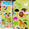 Pegatinas de dibujos animados para niños al por mayor, pequeño dinosaurio, coche, pez submarino, pastel, pegatina de burbuja 3D para bebé