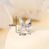 Pendientes de Mariposa Henson de Cobre y Circonita con Tornillo de Doble Cabeza Clavo de Acero de Titanio Pendientes de Alta Calidad para Niña