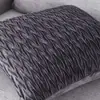 Nuevas tijeras flor almohada simple terciopelo gofrado cojín liso funda de cojín para sofá mesita de noche almohada al por mayor