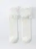 Calcetines de verano para niñas, de malla fina, transpirables, hasta la pantorrilla, con encaje hasta la rodilla, de princesa, antimosquitos.
