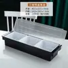 Caja de Condimentos Compartimentada Bar Ktv Caja de Frutas Caja de Almacenamiento Compartimentada de Plástico Tienda de Té con Leche y Polvo de Hielo Empaque de Ingredientes