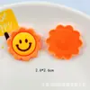 Solito lindo de dibujos animados girasol flor de cinco pétalos luna Nube Blanca flor de cinco pétalos PVC pegamento suave parche para joyería DIY