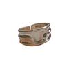 Anillo de dedo abierto hip hop cóncavo-convexo de Gap marea plata ins925 puro europeo y americano Corea retro geométrico anillo viejo mujeres