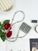 Diseño de Nicho Acrílico Metal Sensación de Alta Gama Plata Irregular Hecho a Mano Tejido con Cuentas Mini Cartera de Moda