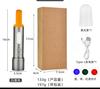 Nueva linterna LED transfronteriza, mini linterna de explosión con zoom telescópico de aleación de aluminio recargable tipo C de condensador blanco