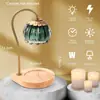 Lámpara para derretir cera con tubo curvo de altura ajustable y base de madera maciza, lámpara de mesa decorativa sin llama para fragancia, directo de fábrica, lámpara de vela de aromaterapia
