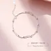 Pulseira de bola com corrente de osso de cobra de três camadas em prata de lei 925, estilo coreano e japonês, design multicamadas único, pulseira de contas de prata requintada para presente