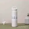 Caneca de Viagem de Negócios Portátil Estilo Japonês com Design Simples e de Alto Valor, Copo de Café Térmico de Aço Inoxidável com Alça para Uso no Carro