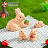 Microadornos paisajísticos de musgo, diseño de conejo y ratón, de resina, para jardinería, pequeños adornos de escritorio.