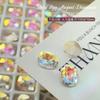 Popular en línea huevo de paloma diamante broca para uñas joyería Diamante Súper Brillante denier fondo puntiagudo forma especial diamante ovalado rectangular para pegar en la uña Diamante